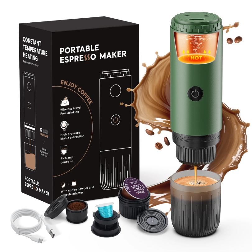 Coffee Equipment Tools - Portable Espresso Machine 3-in-1 Travel Coffee