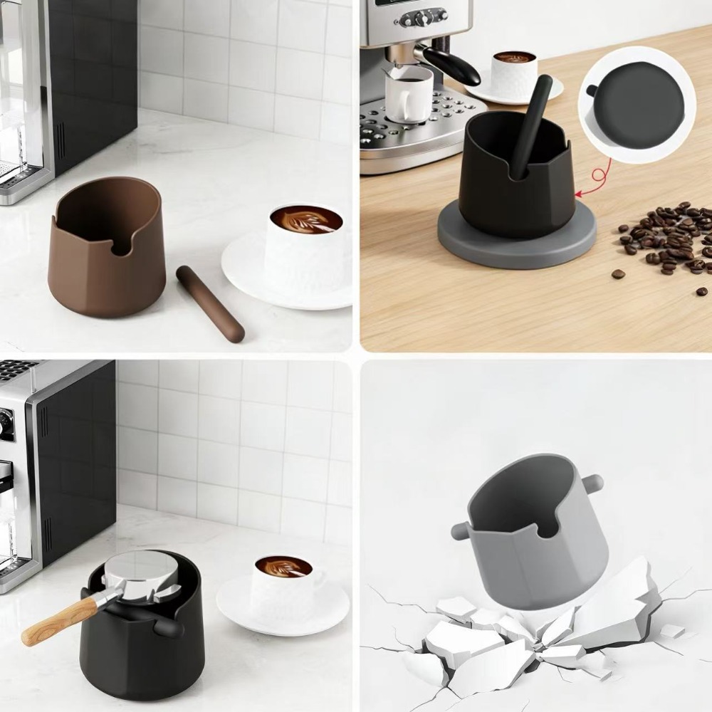Coffee Knock Box - Silicone Coffee Knock Box with Removable