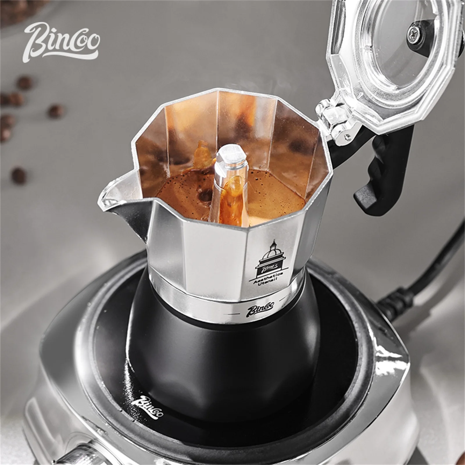 BINCOO Double Valve Moka Pot，E - Coffee Equipment Tools recensie en prijs