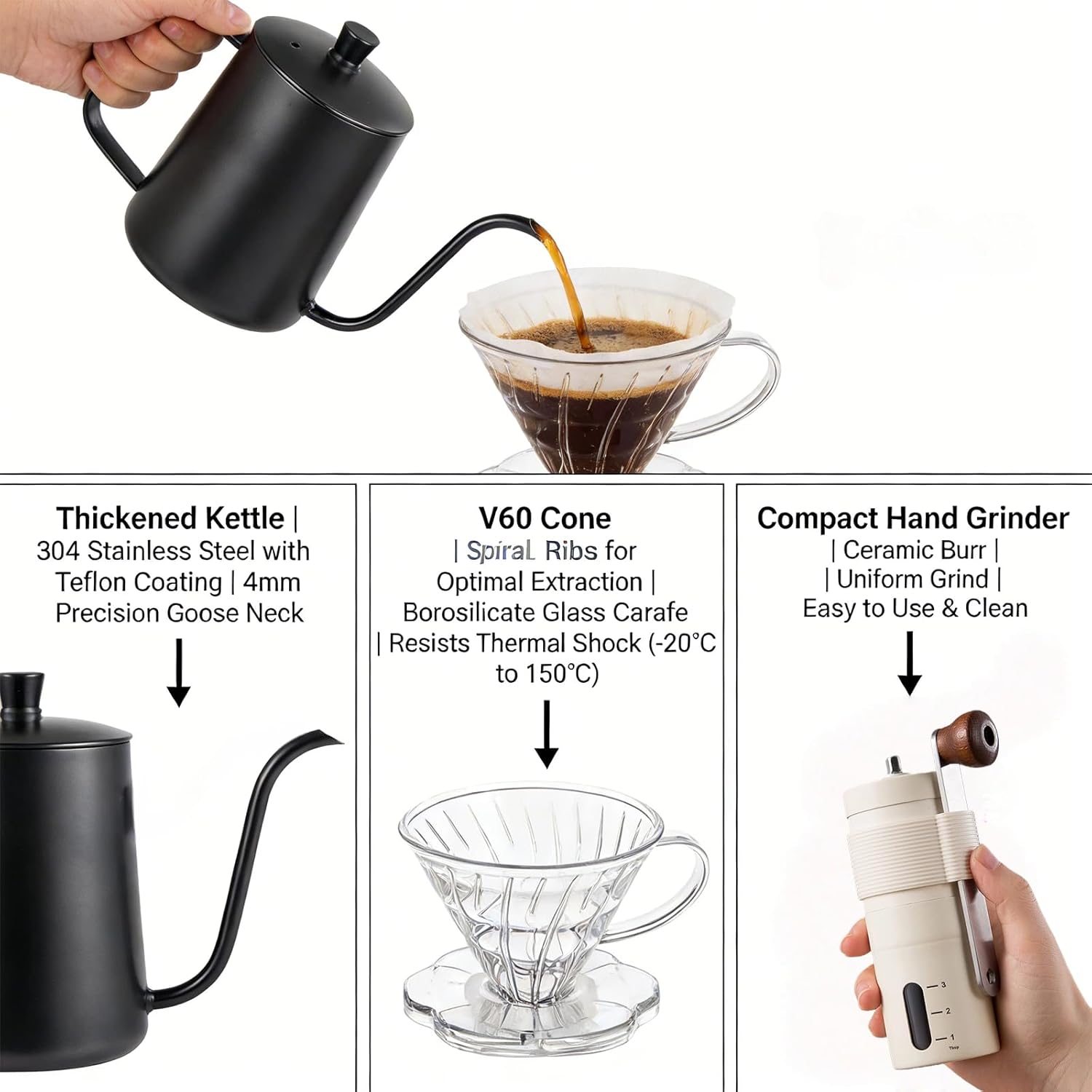 Single Serve Manual Pour Over  - Coffee Equipment V60 recensie en prijs