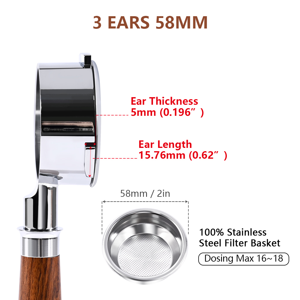 58mm 3-ears For Hibrew h10a/h7 - Portafilter 58Mm recensie en prijs