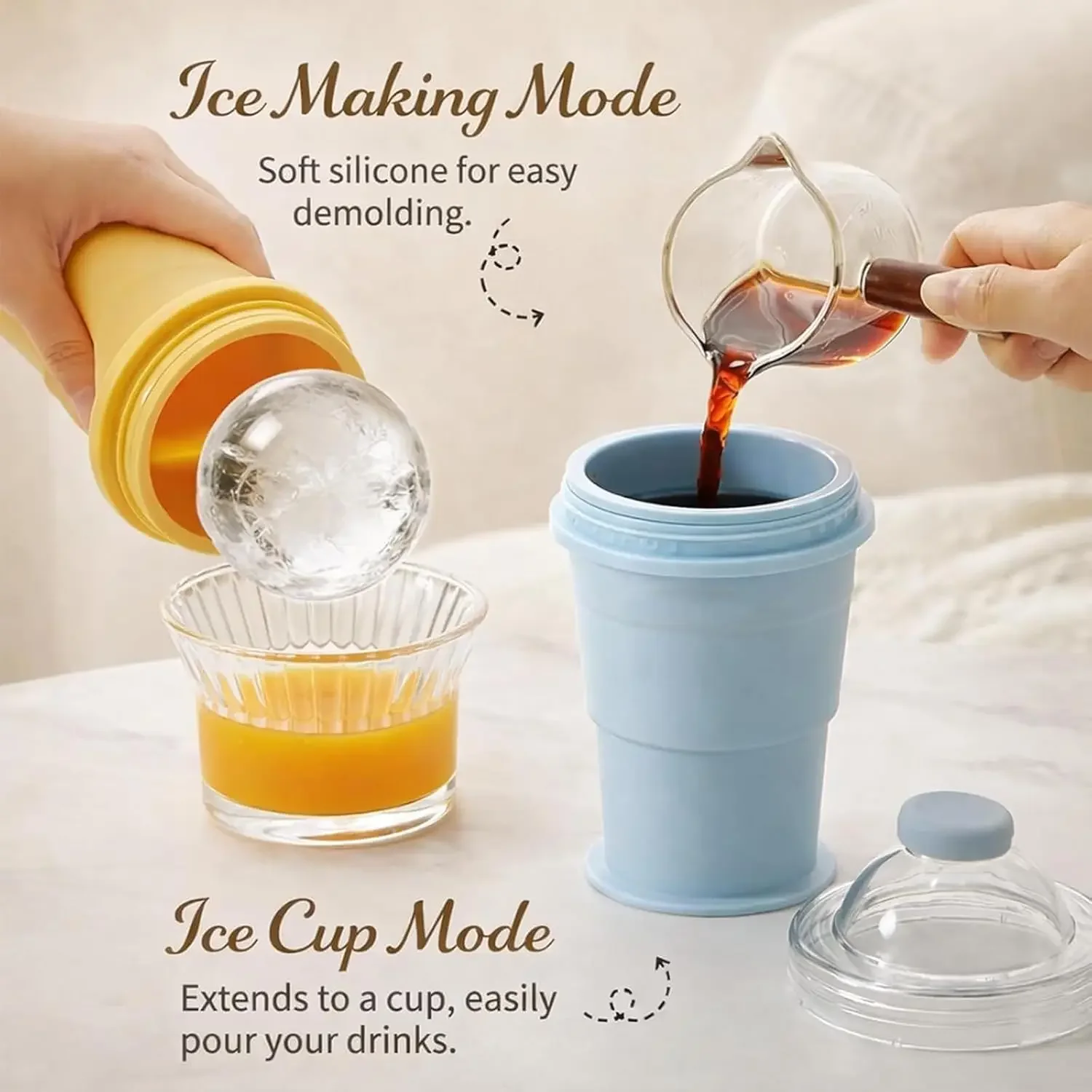 2-in-1 Foldable Silicone Ice B - Coffee Equipment Holder recensie en prijs