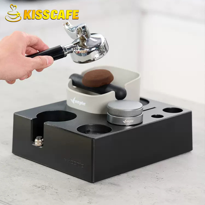 Coffee Tamper Station Mat Stan - Coffee Knock Box recensie en prijs