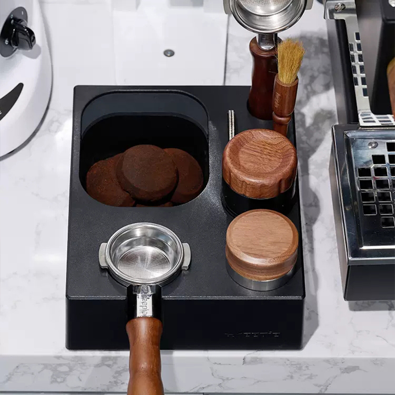 Coffee Tamper Station Mat Stan - Coffee Knock Box recensie en prijs