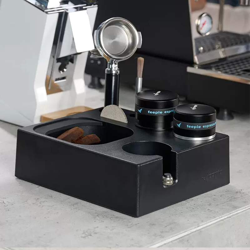 Coffee Tamper Station Mat Stan - Coffee Knock Box recensie en prijs